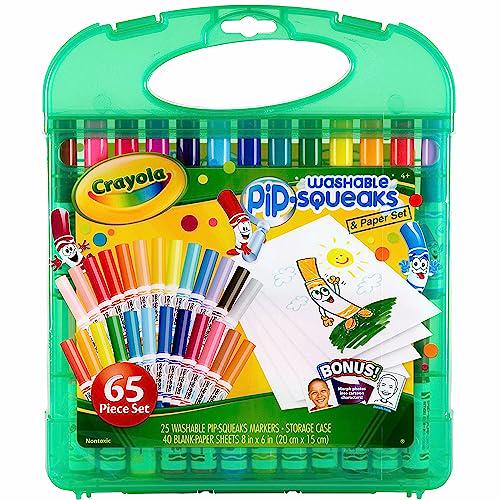 Crayola Pip Squeaks Washable Marker Set 65 Count Kids Drawing Travel Art Kit Essentials