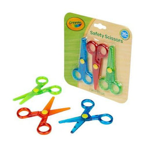 Crayola Toddler Safety Scissors, 3 Pack, Blunt Tip, Right/Left Hand Use, For Preschool & Learning Activities