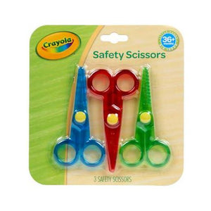Crayola Toddler Safety Scissors, 3 Pack, Blunt Tip, Right/Left Hand Use, For Preschool & Learning Activities