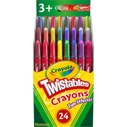 Crayola Twistables Crayons for Kids 24 Count Less Mess Essential School Coloring Supplies