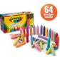 Crayola 64 Count Ultimate Washable Sidewalk Chalk Anti Roll Bulk Outdoor Gift Set
