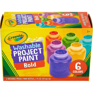 Crayola Washable Kids Paint Set, 6 Ct, Bold Colors, Non-Toxic Arts & Crafts Supplies for Toddlers & Kids