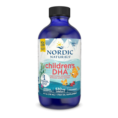 Nordic Naturals Children's DHA 530mg Omega-3 Fish Oil Supplement For 1-6 Years 119ml,768990567803