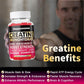 Happyummmm Creatine Monohydrate Gummies For Men And Women-5g Of Creatine Monohydrate Per Serving - Sugar Free,Vegan, Strawberry Flavor, 180 Count-2pack.