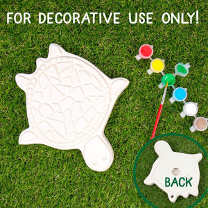 Creative Roots Mosaic Turtle DIY Kit Includes Stepping Stone and 6 Paints for Kids Ages 8+