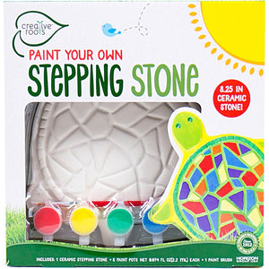 Creative Roots Mosaic Turtle DIY Kit Includes Stepping Stone and 6 Paints for Kids Ages 8+