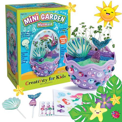 Creativity for Kids Mermaid Terrarium Kit, Mini Garden Craft Toy, STEM Gift for Girls Ages 6+
