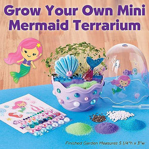 Creativity for Kids Mermaid Terrarium Kit, Mini Garden Craft Toy, STEM Gift for Girls Ages 6+