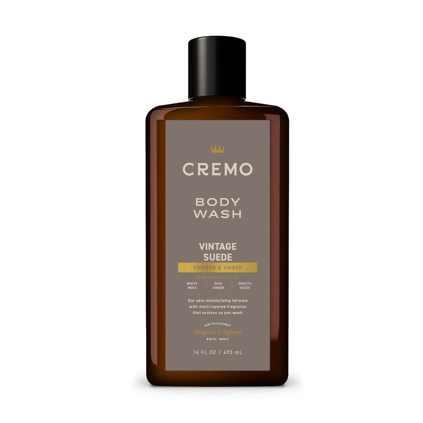 Cremo Cremo Body Wash Men, A Vintage Suede With Notes Of White Moss And Rich Amber, 16 Fl Oz