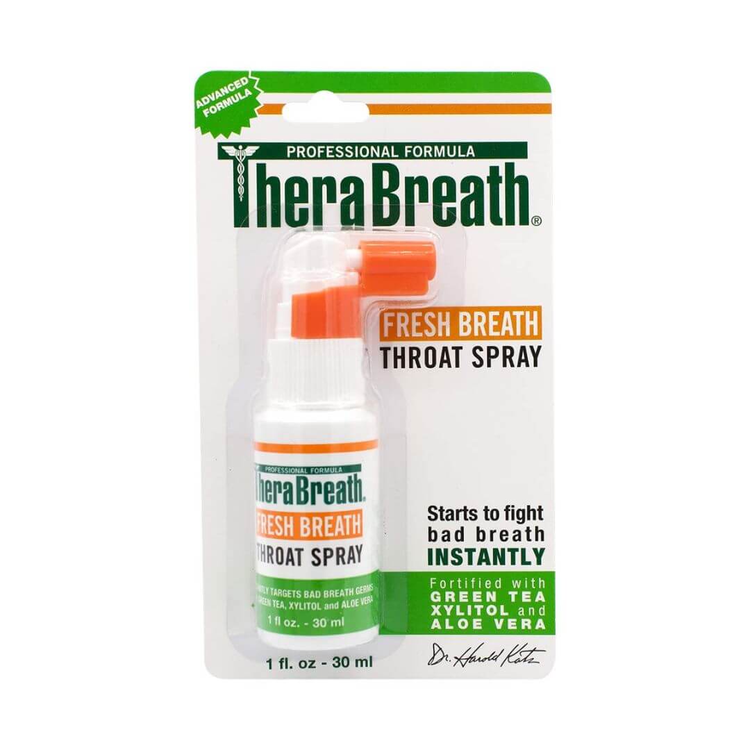 TheraBreath Fresh Breath Green Tea Xylitol & Aloe Vera Throat Spray 30ml,697029301029