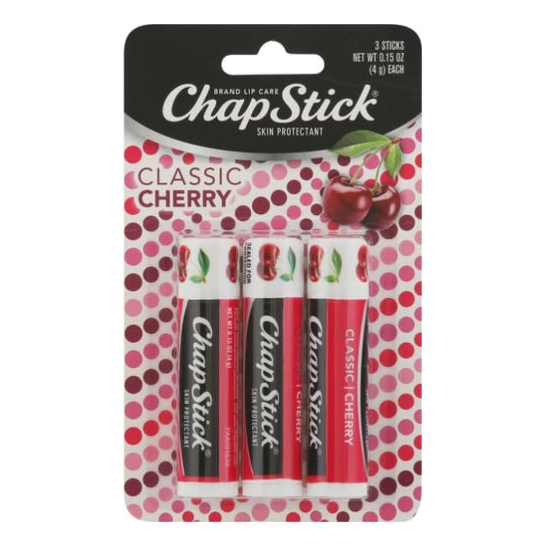 ChapStick Classic Cherry Lip Balm (Pack Of 3) 4g Each,305730705417