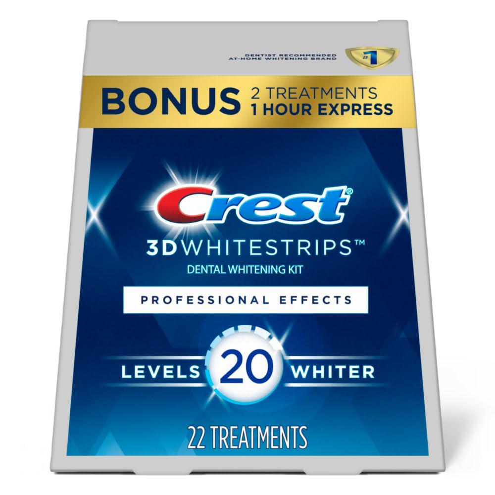 Crest 3D Whitestrips Professional Effects, Teeth Whitening Kit, 44 Strips (22 Count Pack)