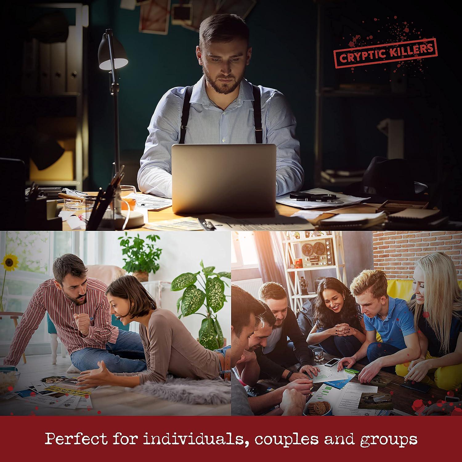 Cryptic Killers Unsolved Murder Mystery Game - Cold Case File Investigation - Detective Clues/Evidence - Solve The Crime - For Individuals, Date Nights And Party Groups - Murder Of A Millionaire,