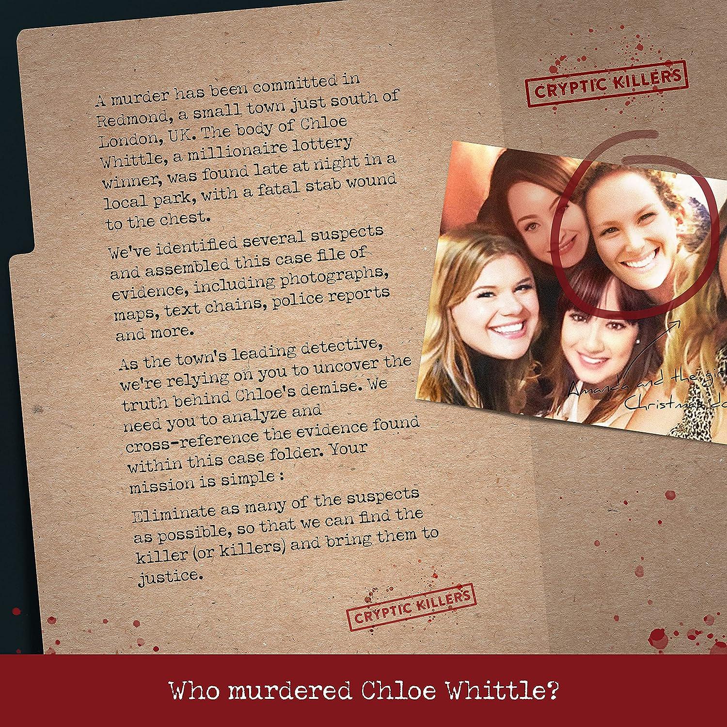 Cryptic Killers Unsolved Murder Mystery Game - Cold Case File Investigation - Detective Clues/Evidence - Solve The Crime - For Individuals, Date Nights And Party Groups - Murder Of A Millionaire,