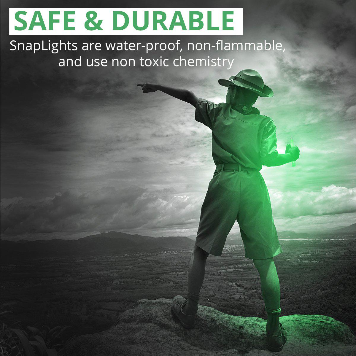 Cyalume Glow Sticks Military Grade Lightstick - Premium Green 6 SnapLight Emergency Chemical Light Stick With 12 Hour Duration , 10 Pack,