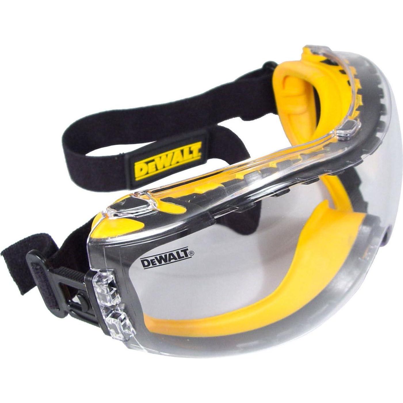DEWALT DPG82-11 Concealer Clear Anti-Fog Dual Mold Safety Goggle, Clear Lens, 1 Pair,