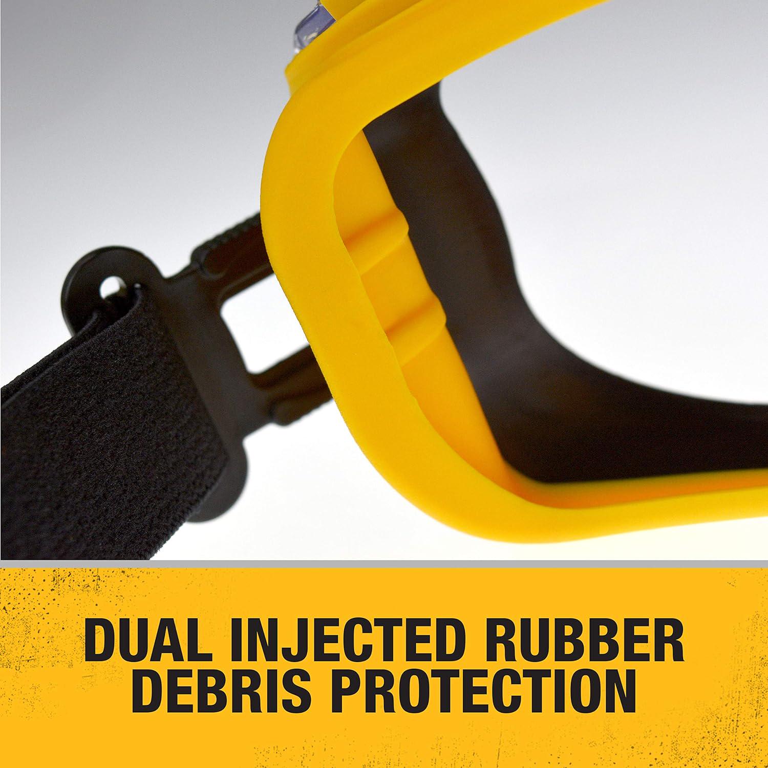 DEWALT DPG82-11 Concealer Clear Anti-Fog Dual Mold Safety Goggle, Clear Lens, 1 Pair,