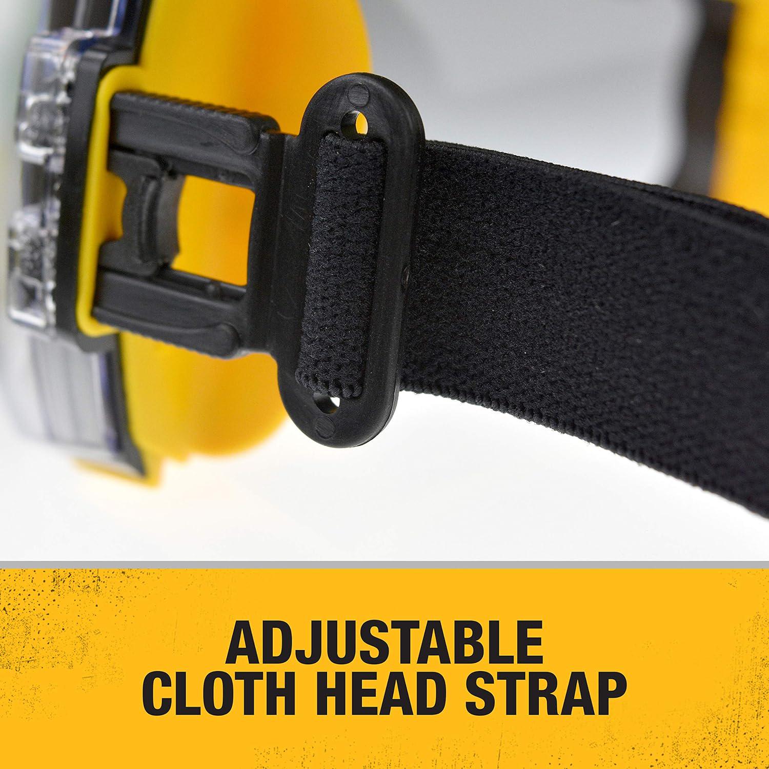 DEWALT DPG82-11 Concealer Clear Anti-Fog Dual Mold Safety Goggle, Clear Lens, 1 Pair,