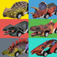DinoBros Dinosaur Pull-Back Cars, 6 Pack, Dino Toy Vehicles for Kids Ages 3+, Birthday Gift Set for Boys & Girls