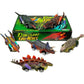 DinoBros Dinosaur Pull-Back Cars, 6 Pack, Dino Toy Vehicles for Kids Ages 3+, Birthday Gift Set for Boys & Girls