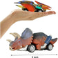 DinoBros Dinosaur Pull-Back Cars, 6 Pack, Dino Toy Vehicles for Kids Ages 3+, Birthday Gift Set for Boys & Girls