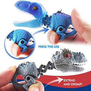 DinoBros Dinosaur Easter Eggs Filled Surprise Dino Chompers 4 Pack Easter Gift for Kids