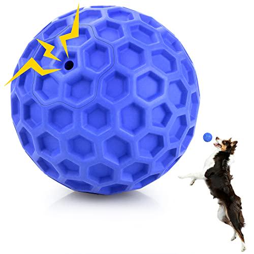 Dissknic Squeaky Dog Ball Indestructible Chew Toy for Aggressive Chewers Large Dogs Outdoor Play