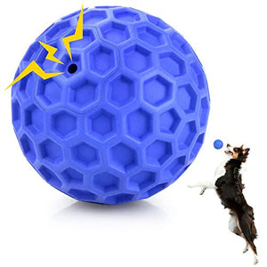 Dissknic Squeaky Dog Ball Indestructible Chew Toy for Aggressive Chewers Large Dogs Outdoor Play