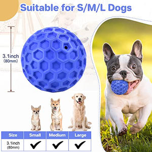Dissknic Squeaky Dog Ball Indestructible Chew Toy for Aggressive Chewers Large Dogs Outdoor Play