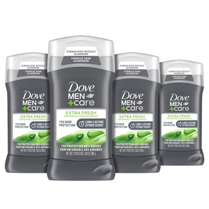 DOVE MEN + CARE Deodorant Stick For Men Clean Comfort Aluminum Free 72-Hour Odor Protection Mens Deodorant With 1/4 Moisturizing Cream, 3 Ounce (Pack Of 4),
