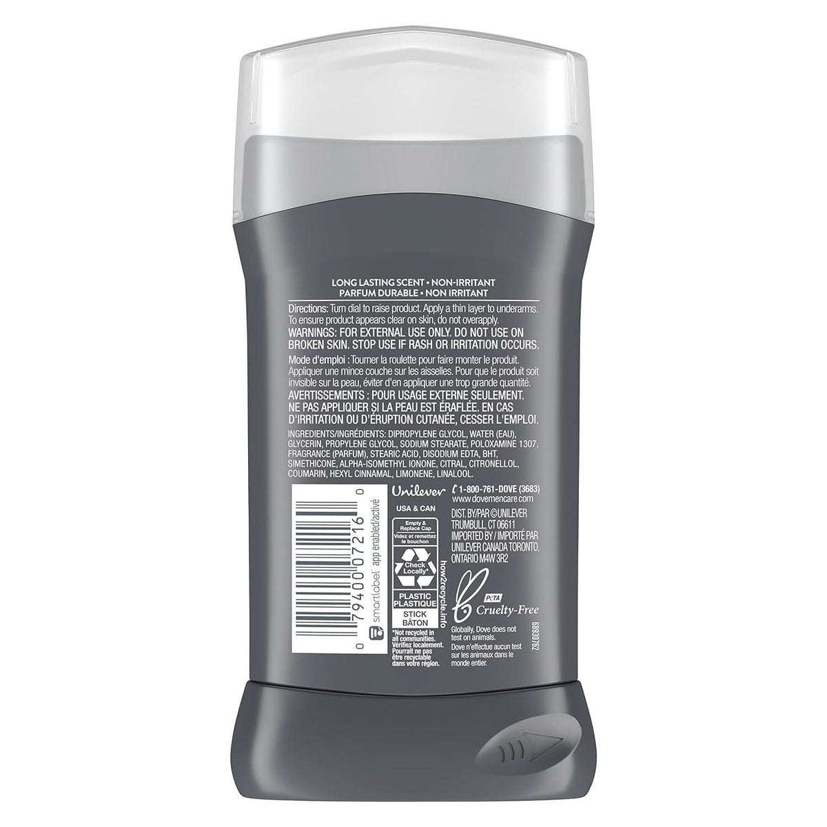 DOVE MEN + CARE Deodorant Stick For Men Clean Comfort Aluminum Free 72-Hour Odor Protection Mens Deodorant With 1/4 Moisturizing Cream 3 Oz,