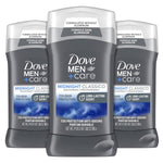 DOVE MEN + CARE Deodorant Stick For Men Midnight Classico 3 Count Aluminum Free 72-Hour Odor Protection Mens Deodorant With Essential Oils And 1/4 Moisturizing Cream 3oz,