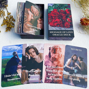 DPEHAKMK Message Of Love Oracle Cards, Oracle Cards For Beginners, Including Love, Romance, Twin Flame, Soulmate Messages,