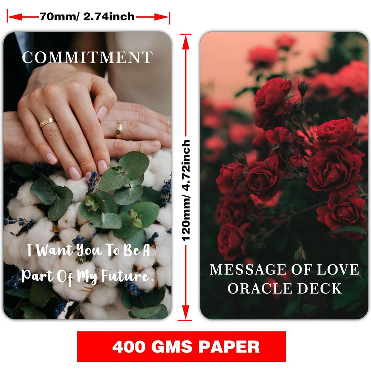 DPEHAKMK Message Of Love Oracle Cards, Oracle Cards For Beginners, Including Love, Romance, Twin Flame, Soulmate Messages,
