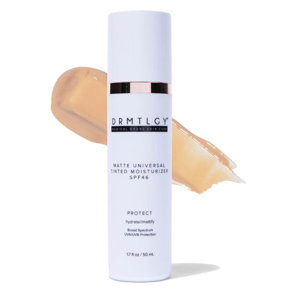 DRMTLGY DRMTLGY Matte Tinted Moisturizer SPF 46 Anti-Aging Face Sunscreen And Lightweight Makeup With Broad Spectrum UV Protection Hydrating Skin Care And Face Moisturizer FSA HSA Eligible (1.7 Oz)
