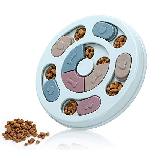 DR. CATCH Dog Puzzle Toy IQ Treat Dispenser for Mental Enrichment Blue Interactive Feeder Game