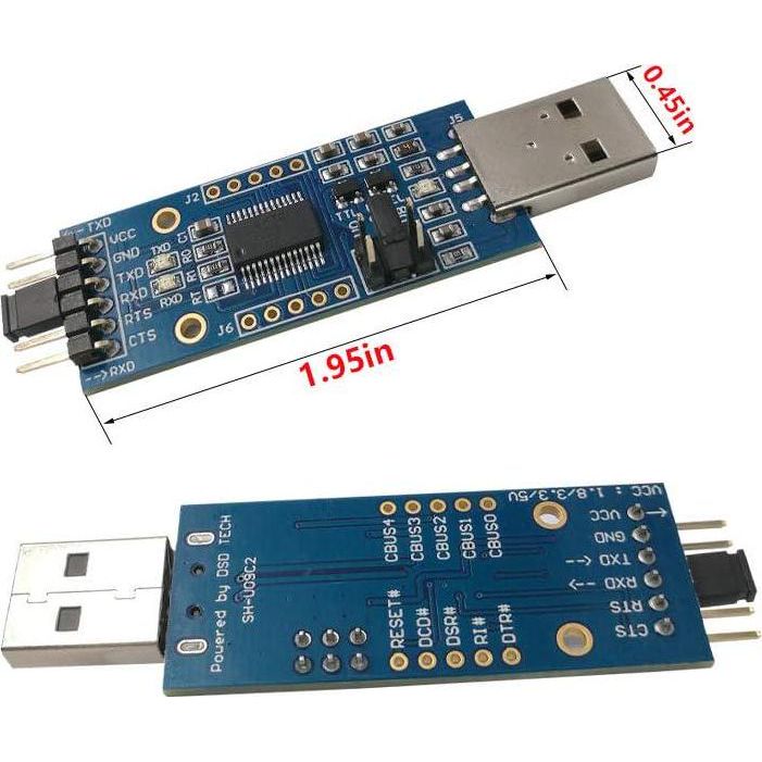 DSD TECH SH-U09C2 USB To TTL Adapter Built-in FTDI FT232RL IC For Debugging And Programming,