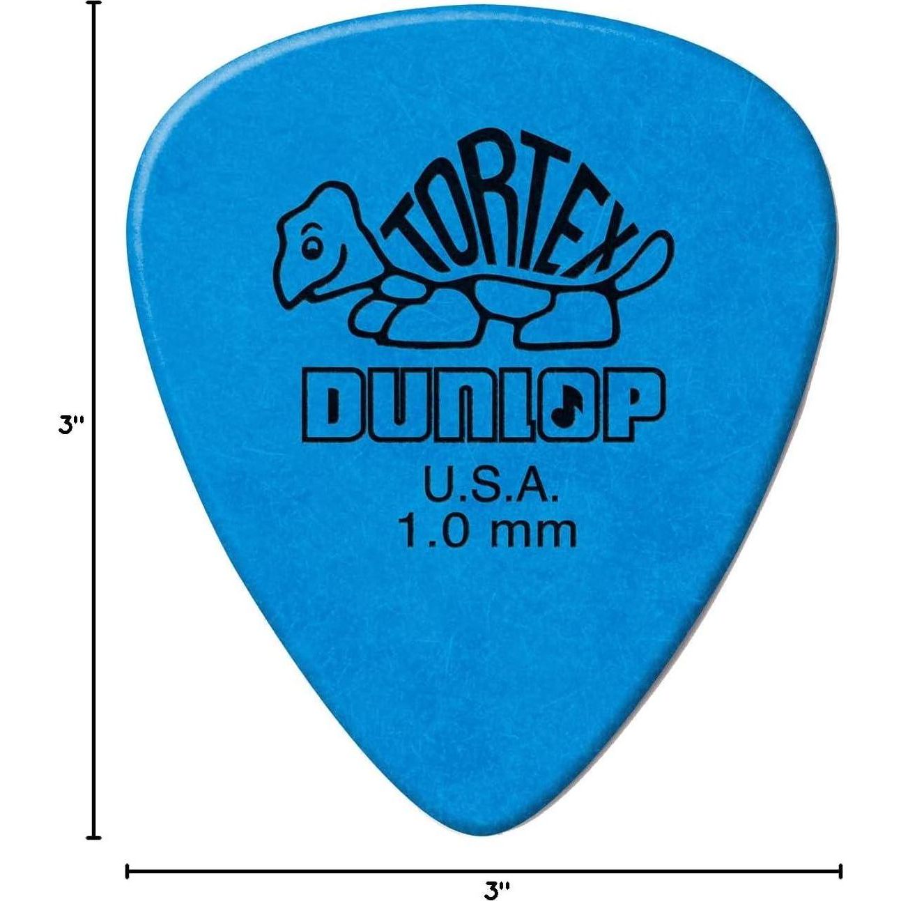 DUNLOP 1.0mm Blue Guitar Pick-12 Pack Tortex Standard (418P1.0),
