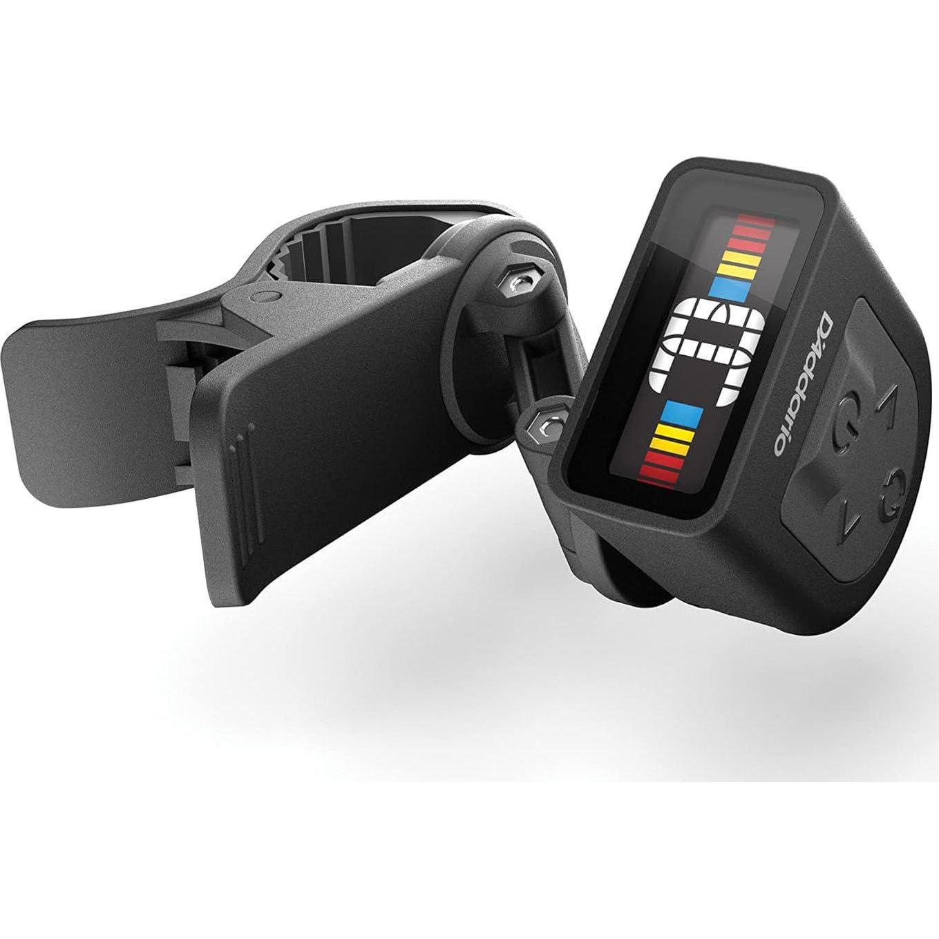 D'Addario Accessories Guitar Tuner - Micro Headstock Tuner - Tuner For Acoustic Guitar, Electric Guitar, Bass Guitar, Mandolin, Banjo, Ukelele, Cello, Double Bass And More - Universal Clip On - 1pk,