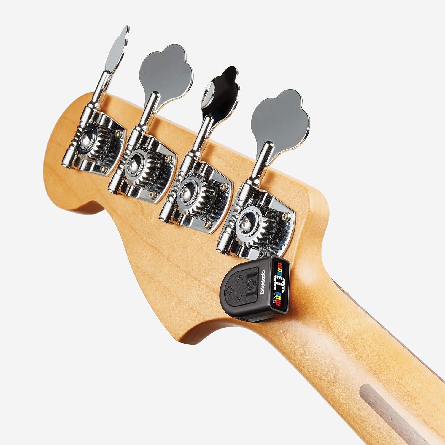 D'Addario Accessories Guitar Tuner - Micro Headstock Tuner - Tuner For Acoustic Guitar, Electric Guitar, Bass Guitar, Mandolin, Banjo, Ukelele - Compact And Discrete - Clip Free - 1 Pack,Black,