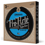 D'Addario Guitar Strings - Pro-Arte Classical Guitar Strings - EJ46-3D - Nylon Guitar Strings - Silver Plated Wound, Nylon Core - Hard Tension, 3-Pack,