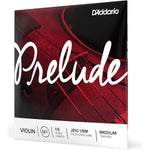 D'Addario Prelude Violin String Set, 1/8 Scale, Medium Tension J810 1/8M - Solid Steel Core, Warm Tone, Economical And Durable Educator S Choice For Student Strings 1 Set,