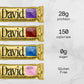 David Protein Bar, Fudge Brownie Flavor, 12-Pack, 28g Protein, 150 Calories, Gluten-Free, Low-Carb