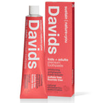 Davids Fluoride Free Kids And Adults Toothpaste, Teeth Whitening, Antiplaque, SLS (Sulfate) Free, Promotes Enamel Health, Mouth And Gum Detox, Natural Strawberry Watermelon, 5.25oz,
