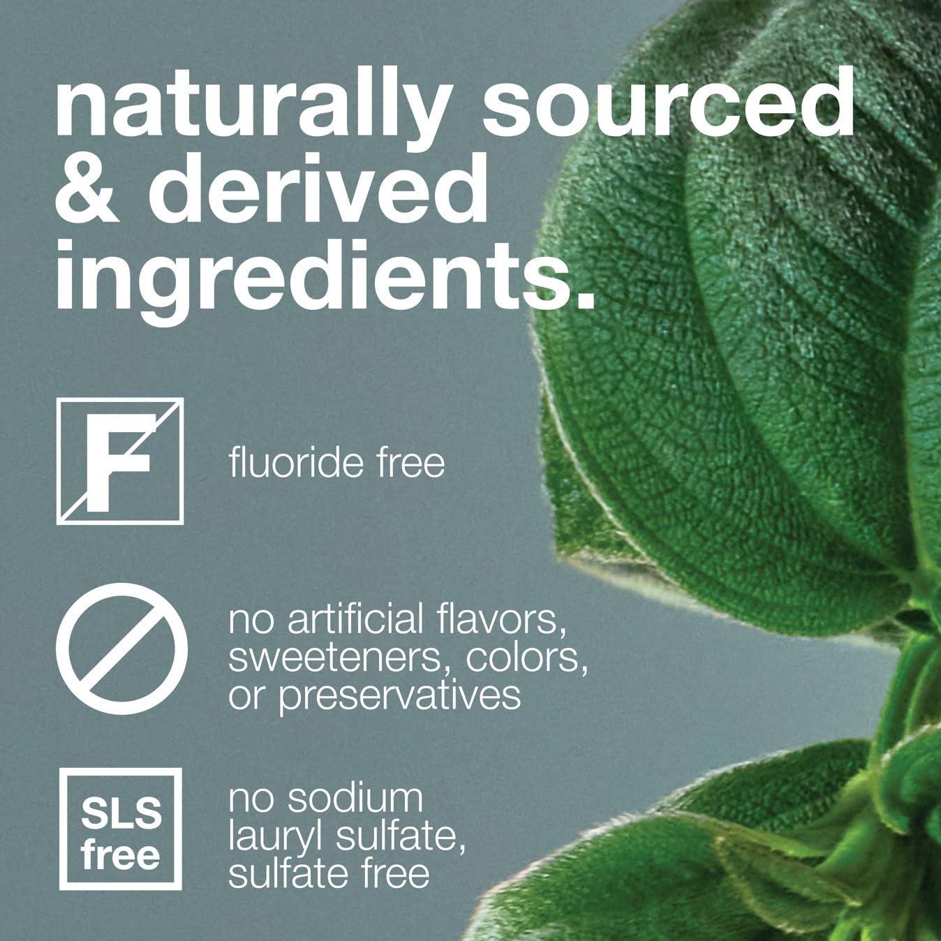 Davids Fluoride Free Toothpaste, Teeth Whitening, Antiplaque, SLS (Sulfate) Free, Promotes Enamel Health, Mouth And Gum Detox, EWG Verified, Natural Herbal Citrus Mint, 5.25oz,