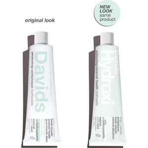Davids Davids Hydroxi Mild Mint Fluoride Free Nano Hydroxyapatite Toothpaste For Enamel Health And Whitening, Antiplaque, SLS Free, Kid Friendly Gentle Mint Flavor, 4 Oz, Made In USA