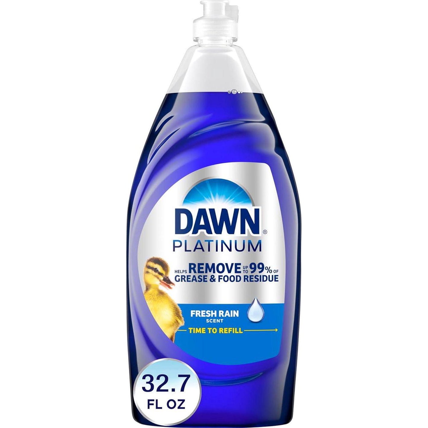 Dawn Dawn Platinum Dishwashing Liquid Dish Soap, Dish Soap Liquid, Dish Detergent Liquid, Fresh Rain Scent, 32.7 Fl Oz
