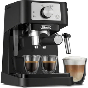 De'Longhi Stilosa Manual Espresso Machine, Latte And Cappuccino Maker, 15 Bar Pump Pressure + Milk Frother Steam Wand, Black / Stainless, EC260BK, 13.5 X 8.07 X 11.22 Inches,044387026000