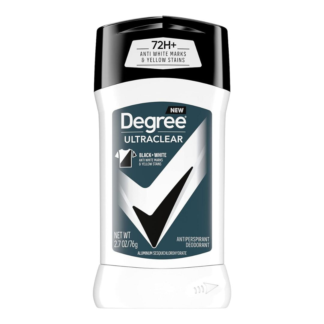 Degree Men Ultra Clear Black + White Antiperspirant Deodorant Stick 76g,079400587084