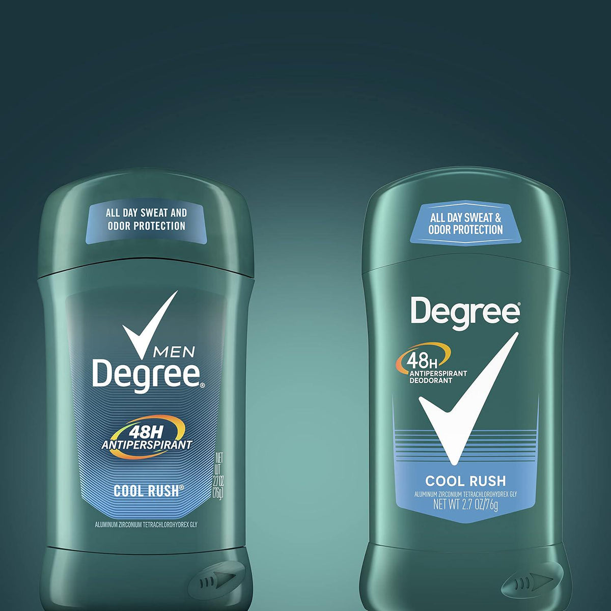 Degree Men Original Antiperspirant Deodorant 48-Hour Odor Protection Cool Rush Mens Deodorant Stick 2.7 Oz, 2 Count,